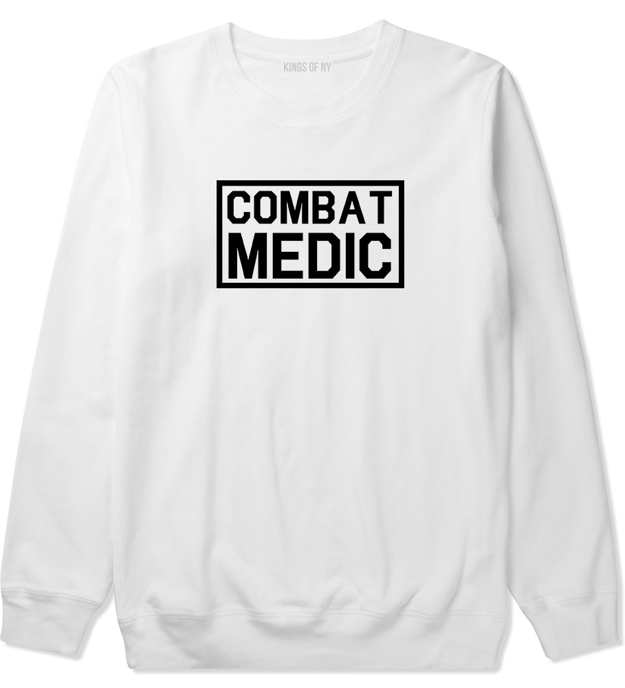 Combat Medic White Crewneck Sweatshirt by Kings Of NY