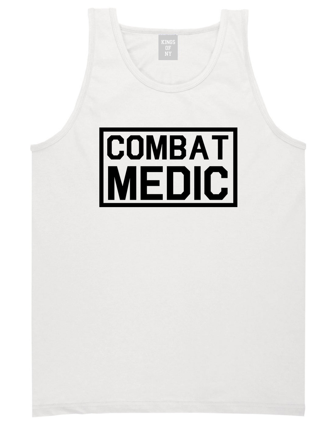 Combat Medic White Tank Top Shirt by Kings Of NY