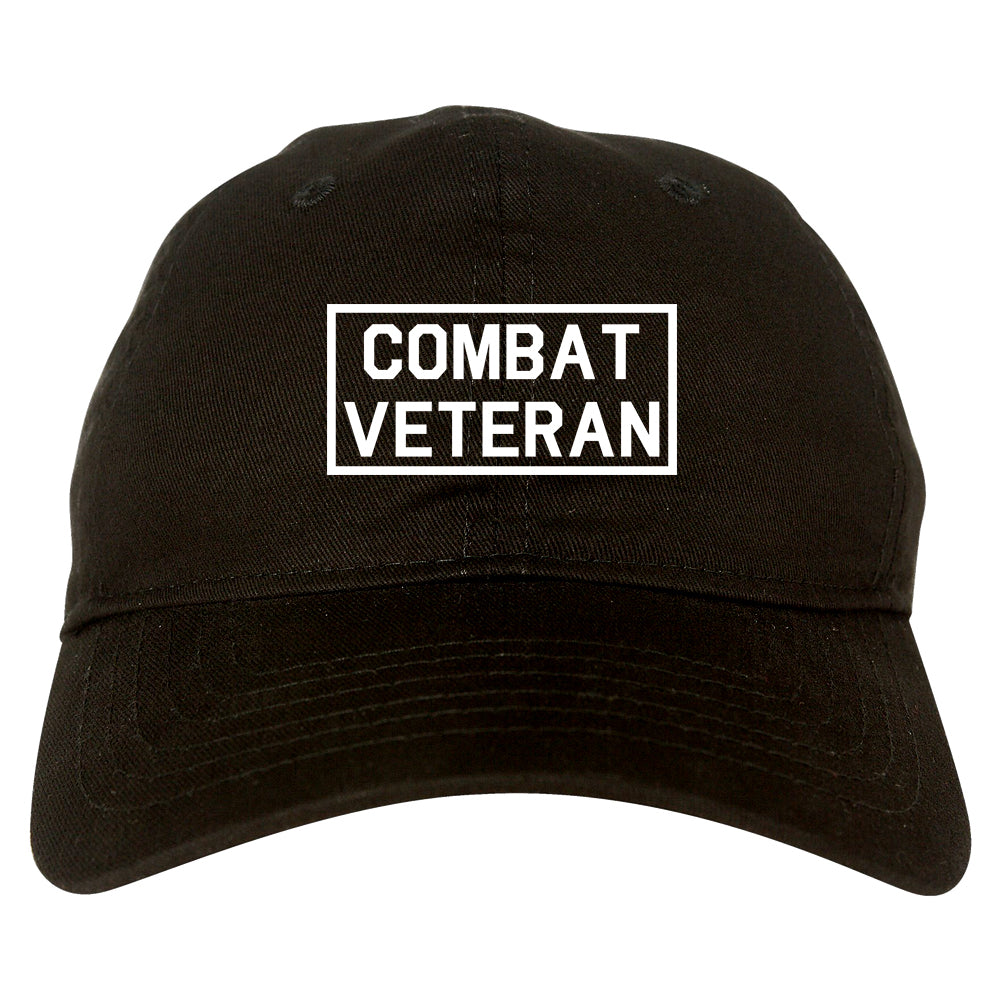 Combat Veteran Dad Hat Baseball Cap Black