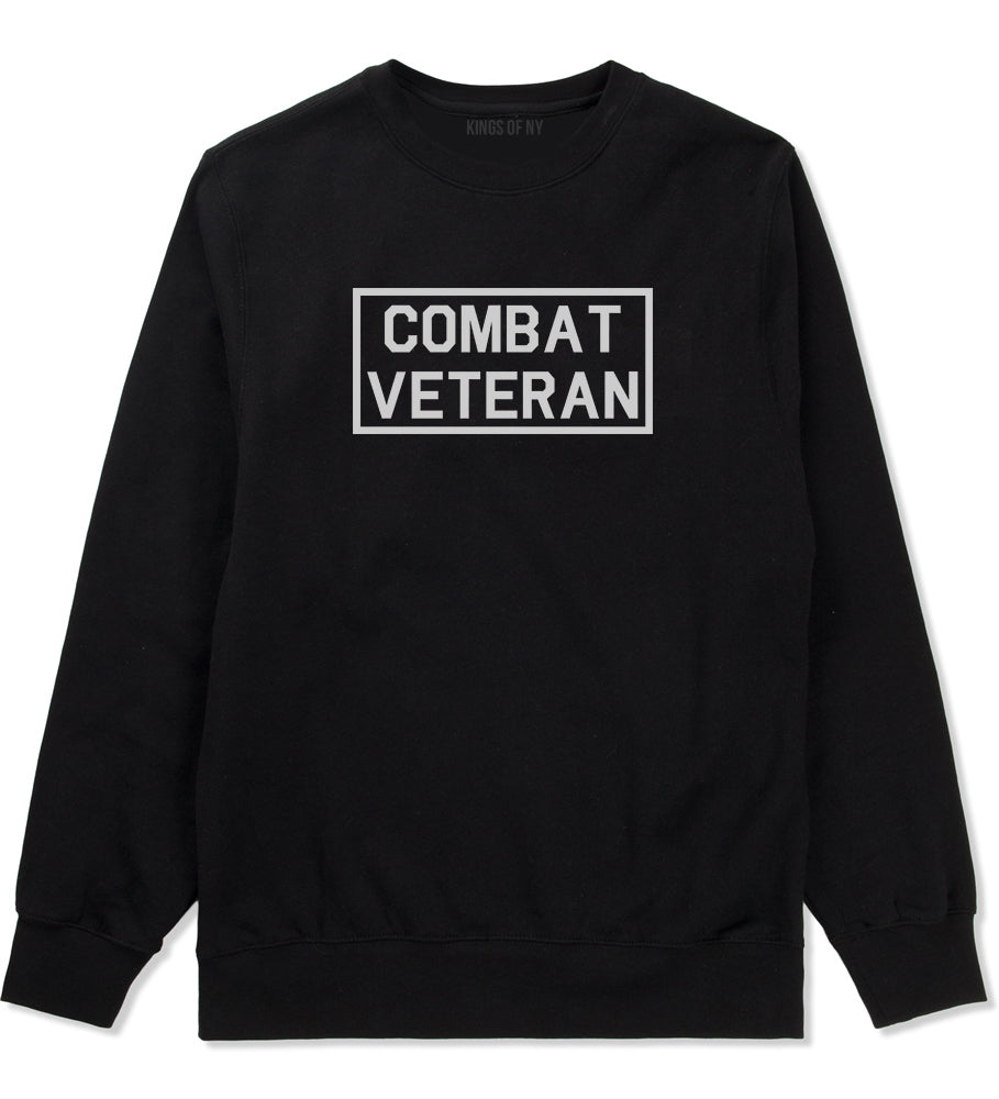 Combat Veteran Black Crewneck Sweatshirt by Kings Of NY