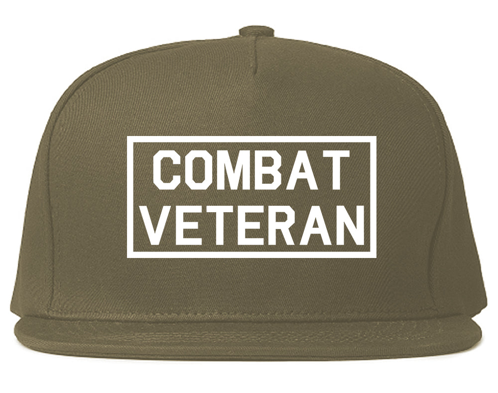 Combat Veteran Snapback Hat Grey