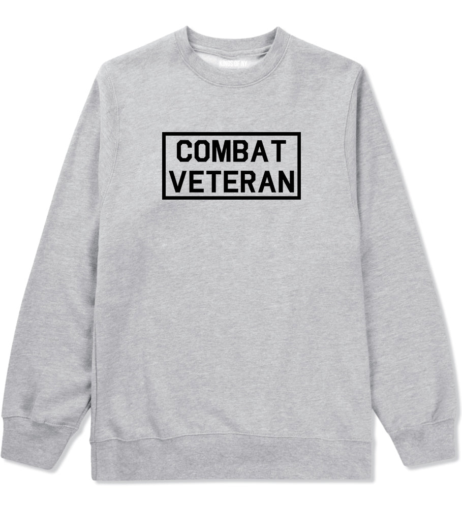 Combat Veteran Grey Crewneck Sweatshirt by Kings Of NY