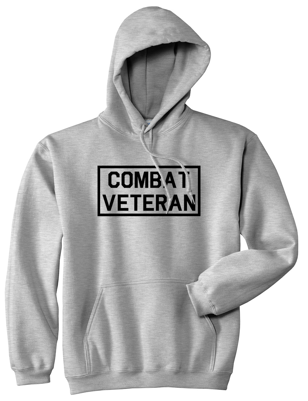 Combat Veteran Grey Pullover Hoodie by Kings Of NY