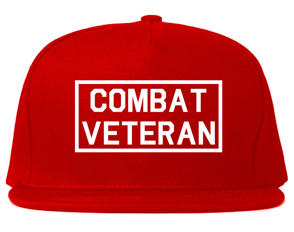 Combat Veteran Snapback Hat Red