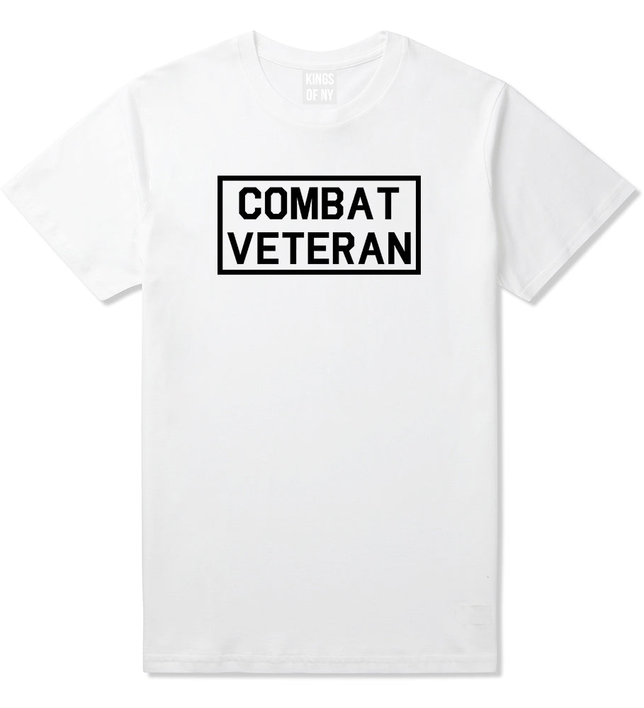 Combat Veteran White T-Shirt by Kings Of NY