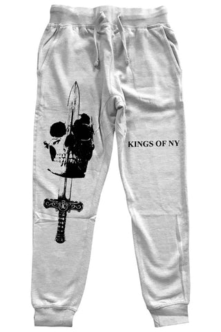 Coming For Your Head Skull Mens Sweatpants Grey