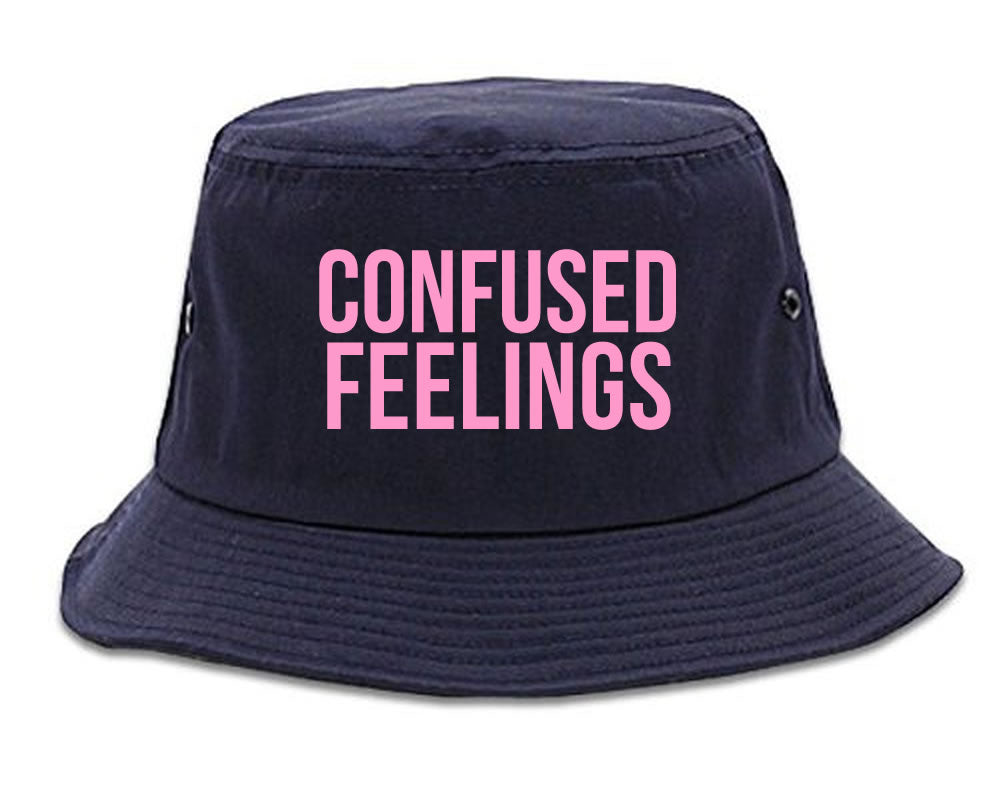 Confused Feelings Bucket Hat Navy Blue by KINGS OF NY