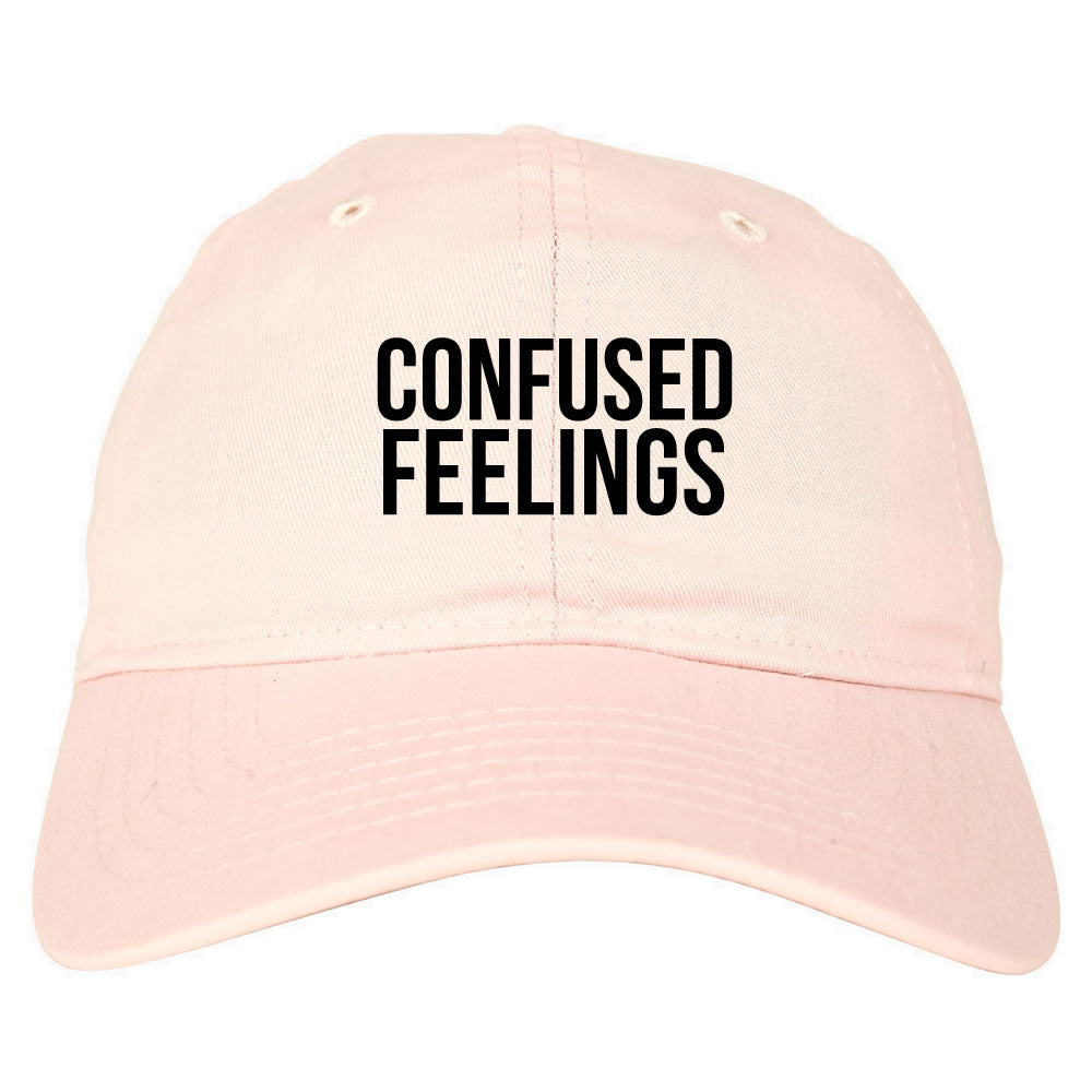 Confused Feelings Dad Hat Pink by KINGS OF NY