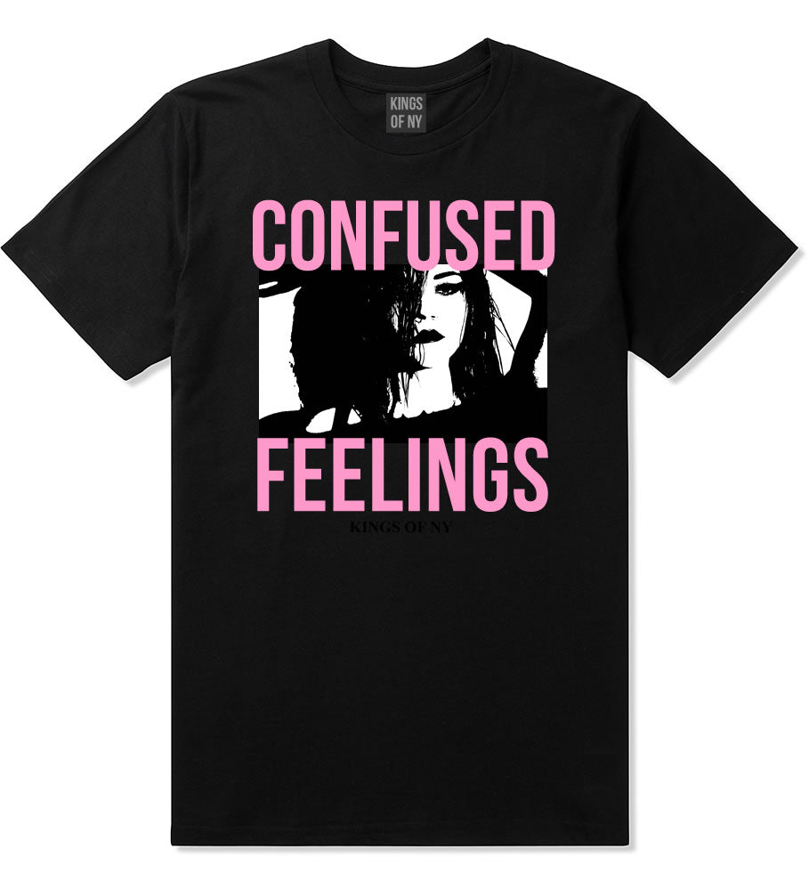 Confused Feelings Mens T-Shirt Black By Kings Of NY