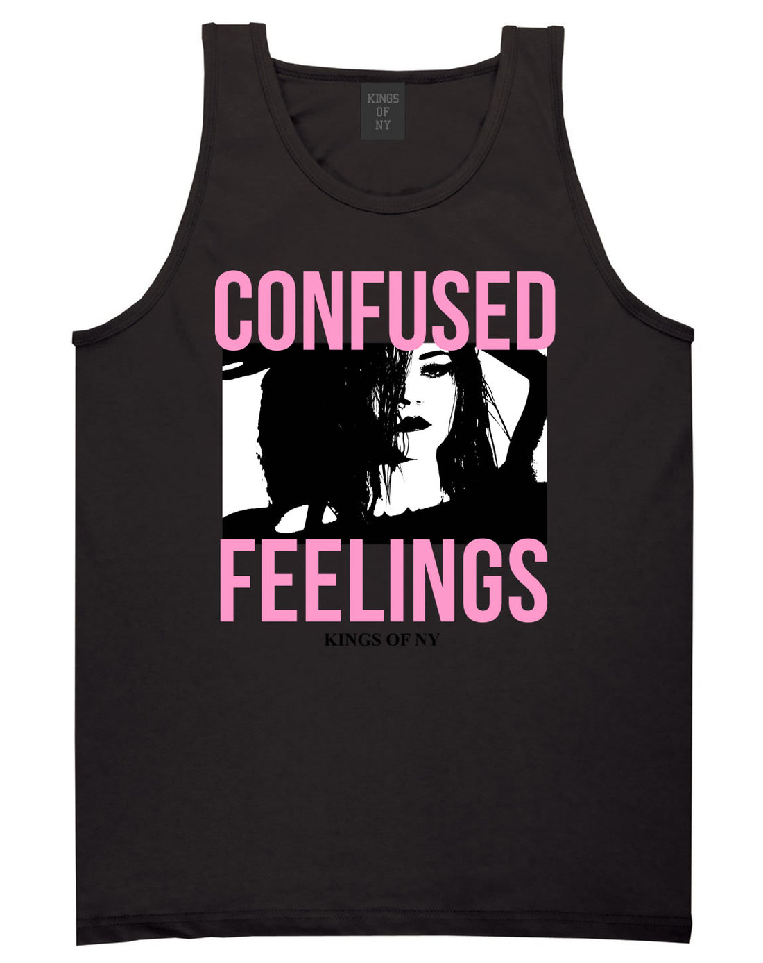 Confused Feelings Mens Tank Top Shirt Black By Kings Of NY