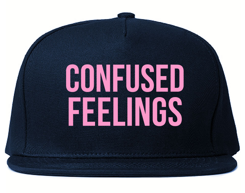 Confused Feelings Snapback Hat Navy Blue by KINGS OF NY