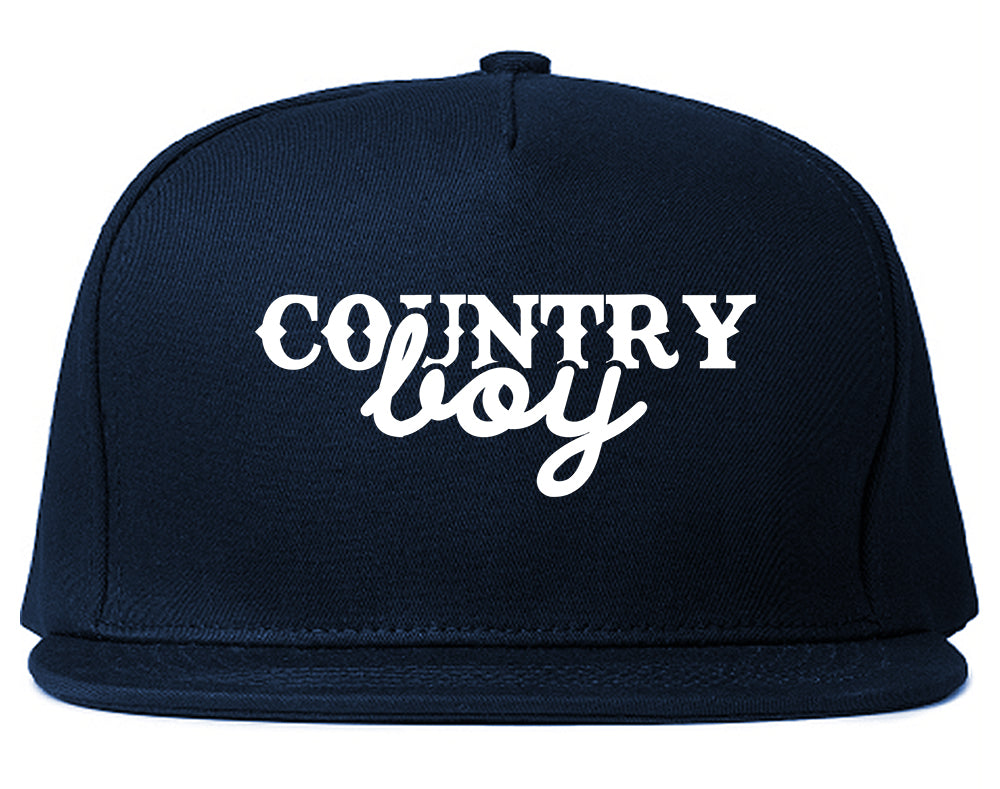 Country Boy Snapback Hat Blue