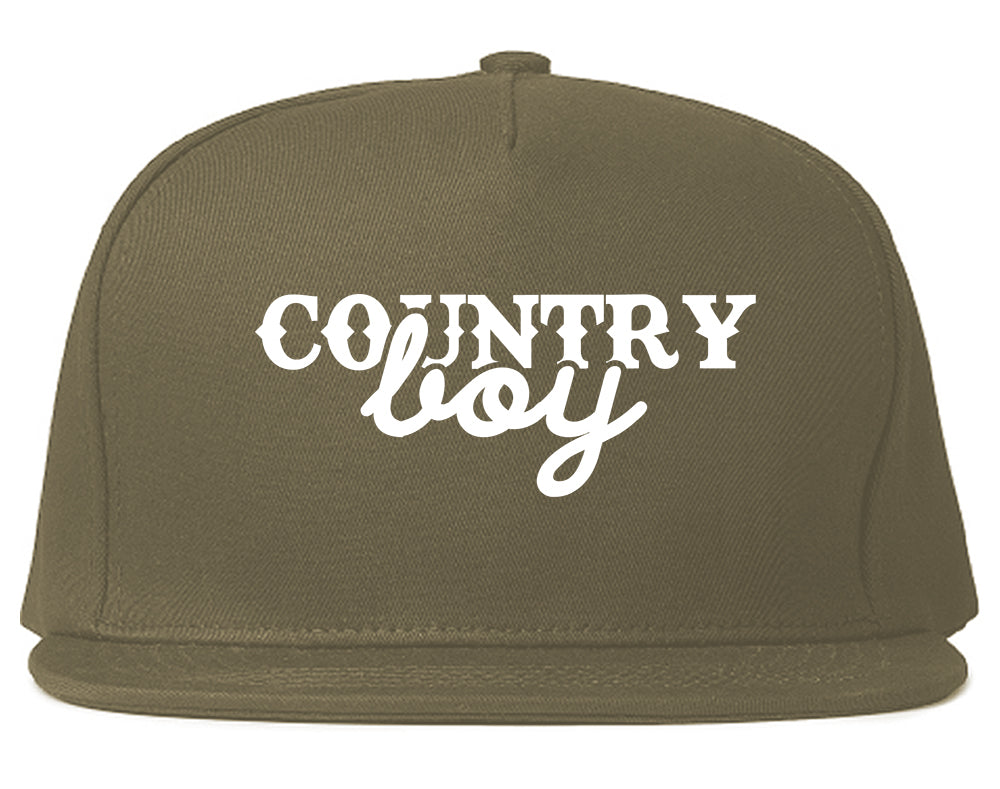 Country Boy Snapback Hat Grey