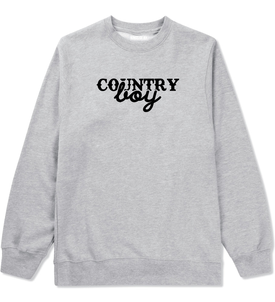 Country Boy Grey Crewneck Sweatshirt by Kings Of NY