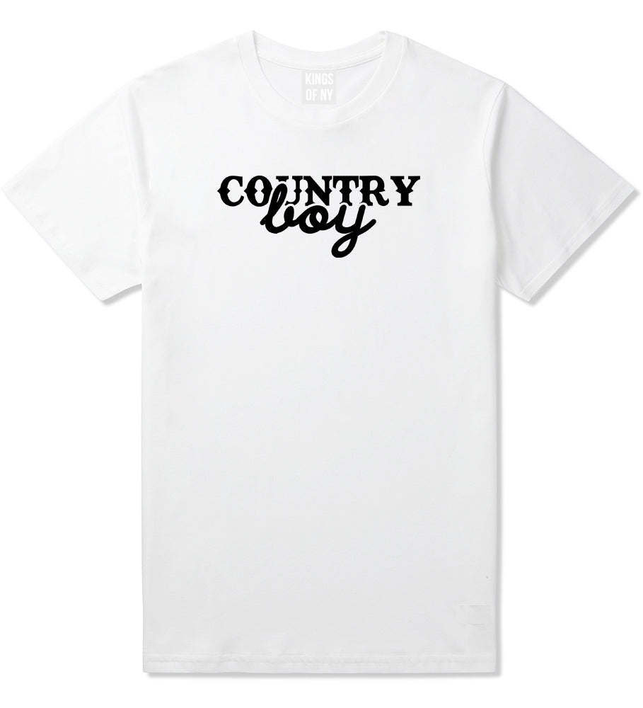 Country Boy White T-Shirt by Kings Of NY