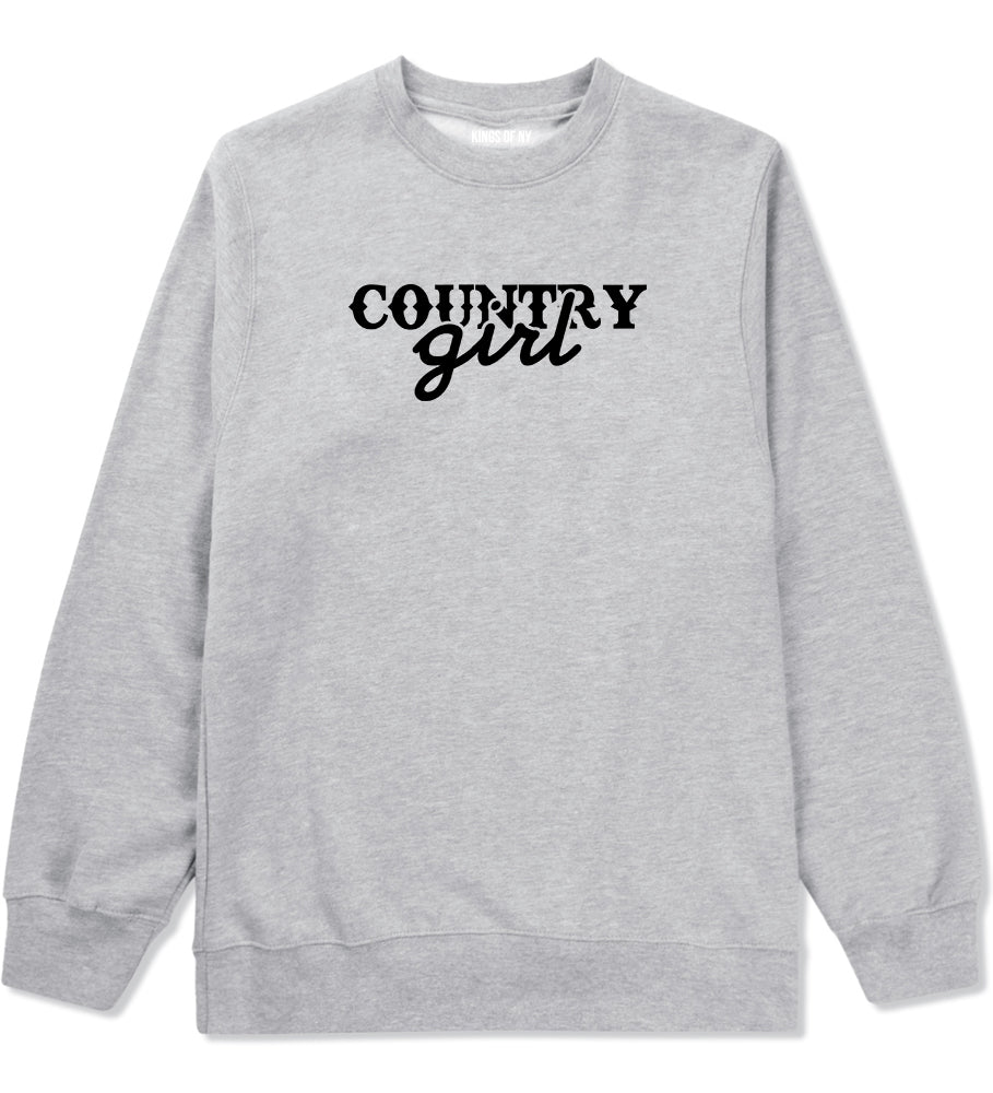 Country Girl Grey Crewneck Sweatshirt by Kings Of NY