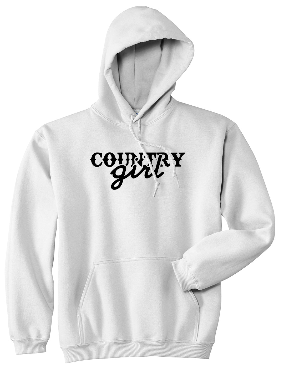 Country Girl White Pullover Hoodie by Kings Of NY