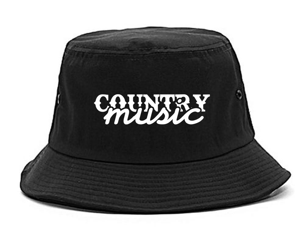 Country Music Bucket Hat Black