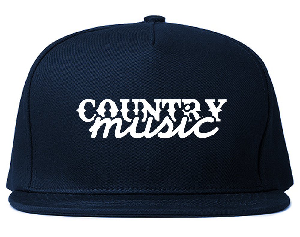 Country Music Snapback Hat Blue