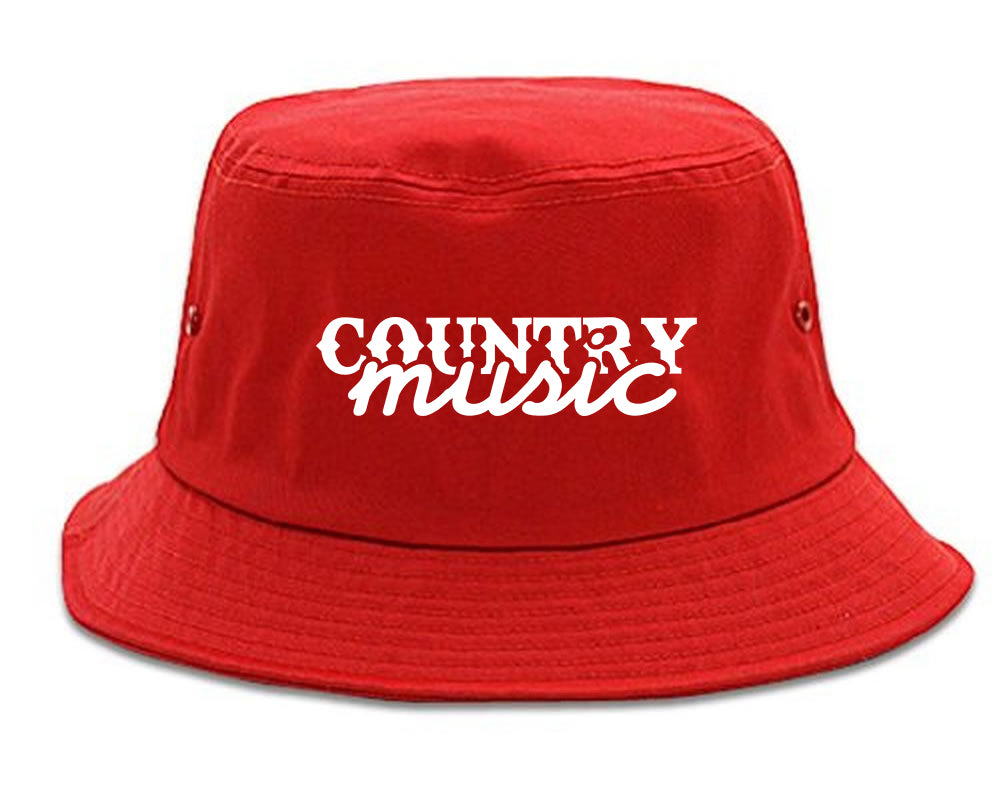 Country Music Bucket Hat Red