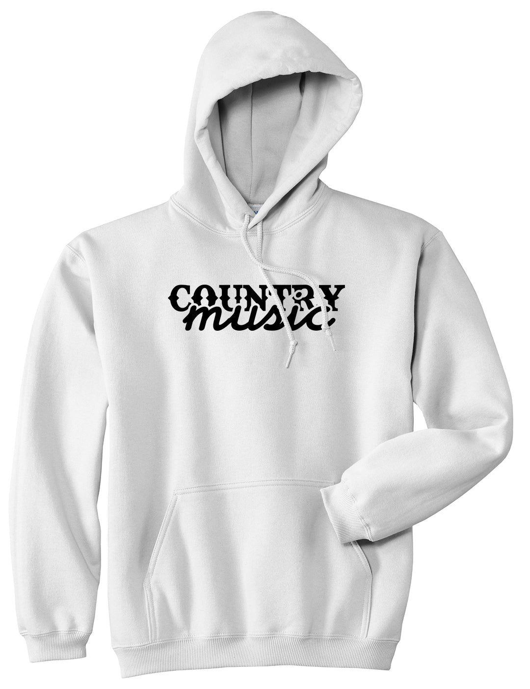 Country Music White Pullover Hoodie by Kings Of NY