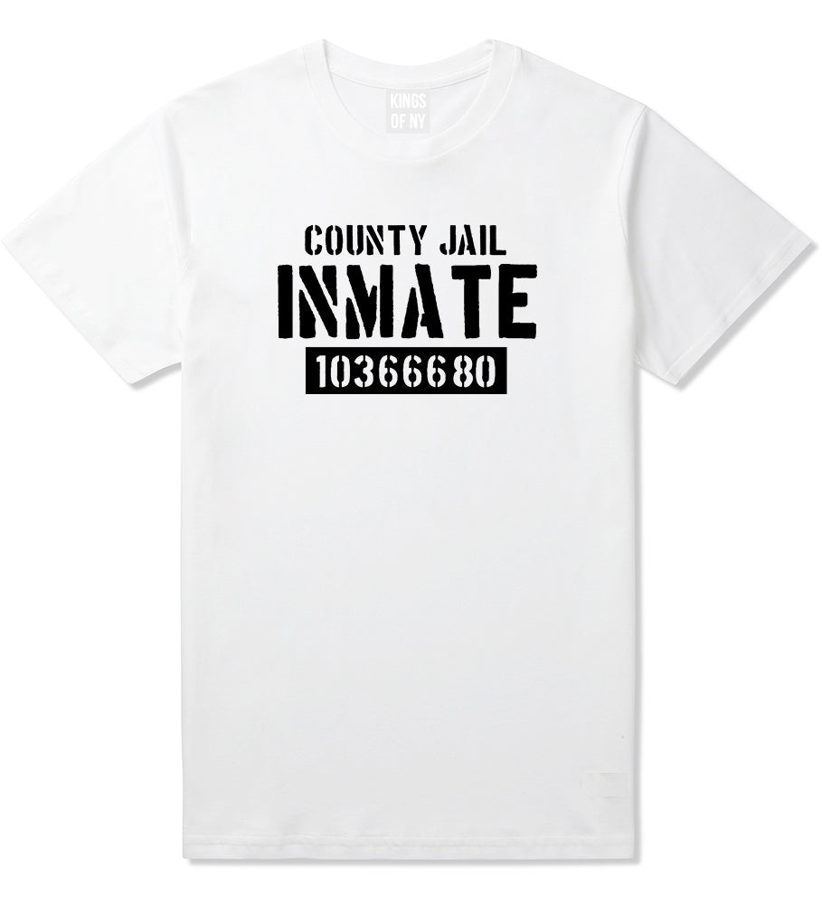 County Jail Inmate 666 Halloween Costume Mens T Shirt White