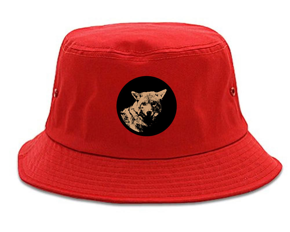 Coyote Chest Bucket Hat Red
