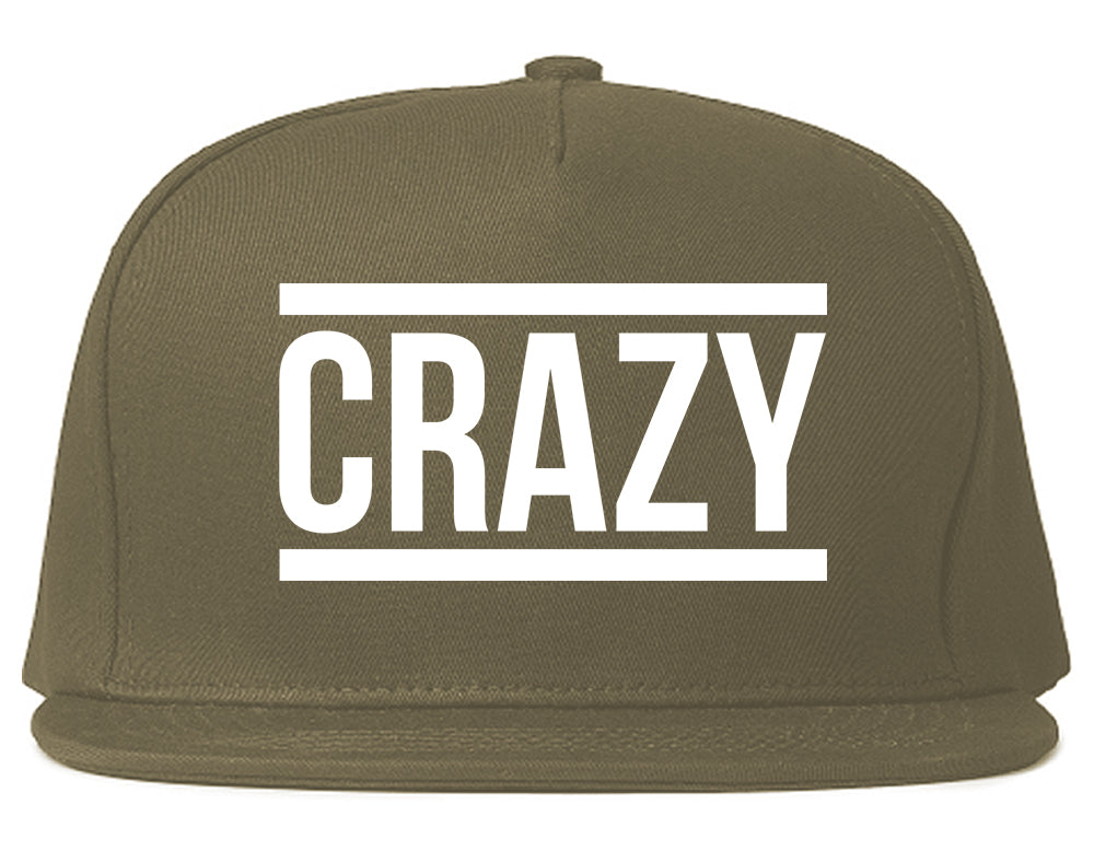 Crazy Snapback Hat Grey