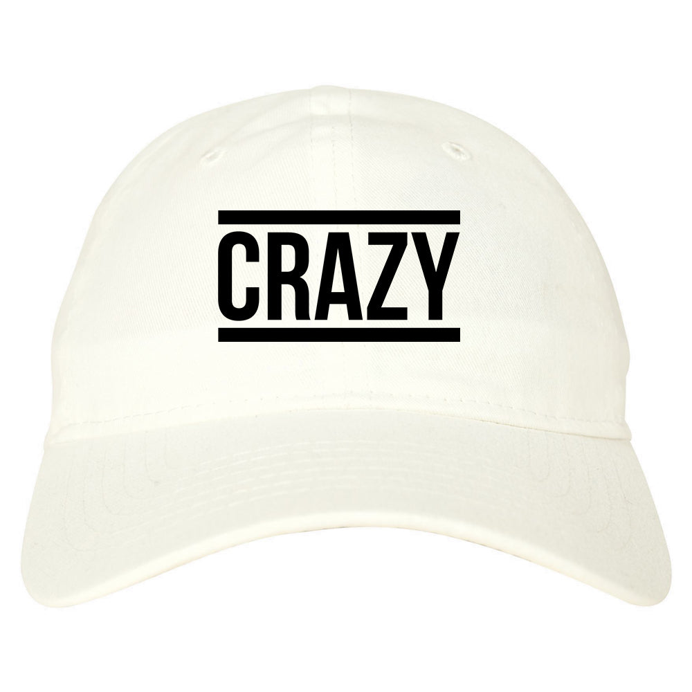 Crazy Dad Hat Baseball Cap White