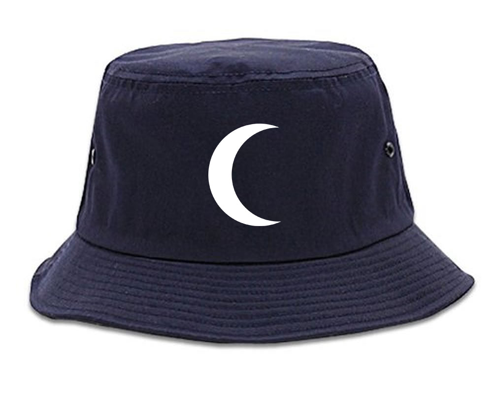 Crescent Moon Chest Bucket Hat Blue