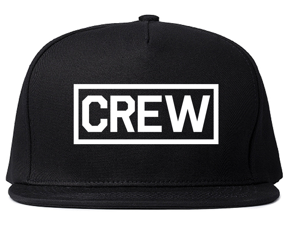 Crew Box Snapback Hat Black