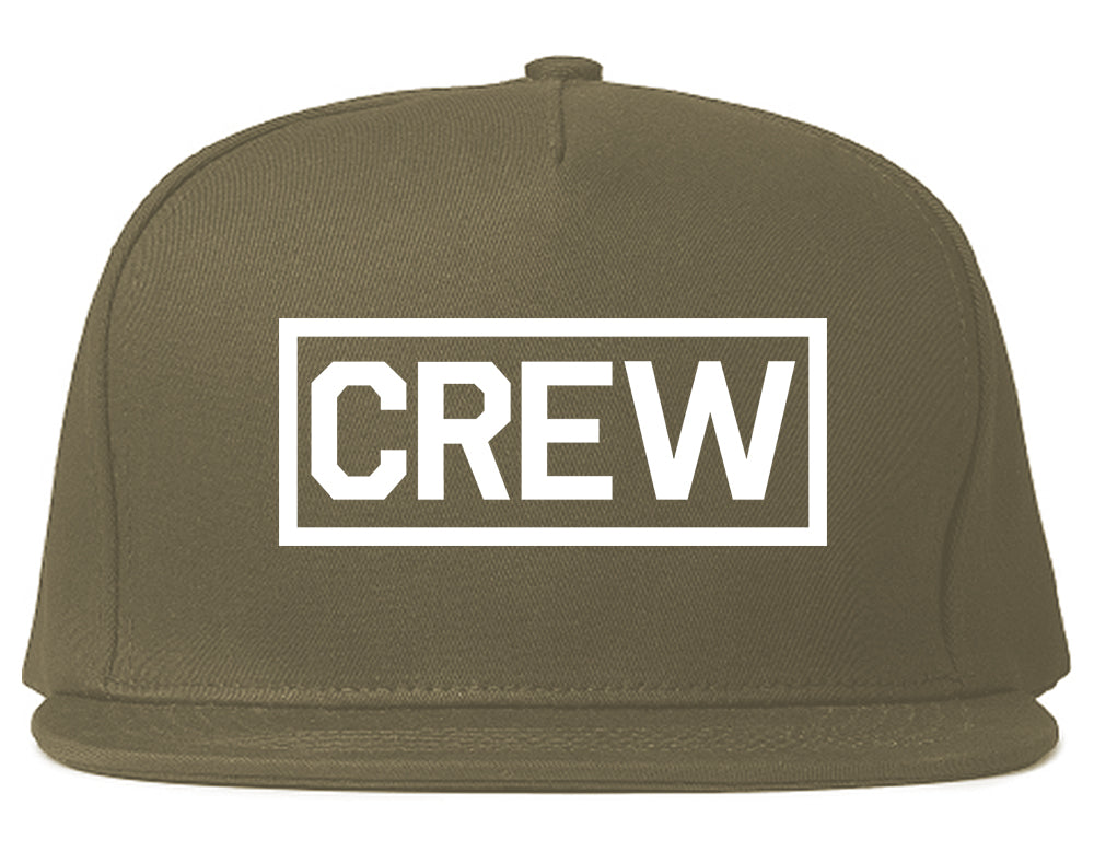 Crew Box Snapback Hat Grey