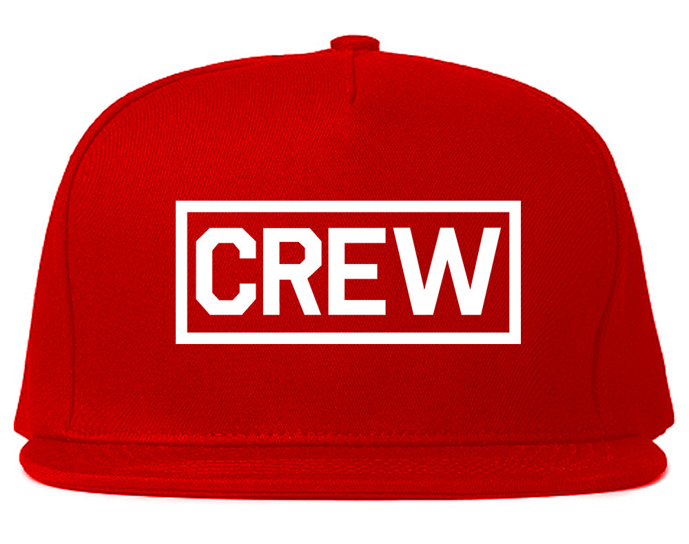 Crew Box Snapback Hat Red