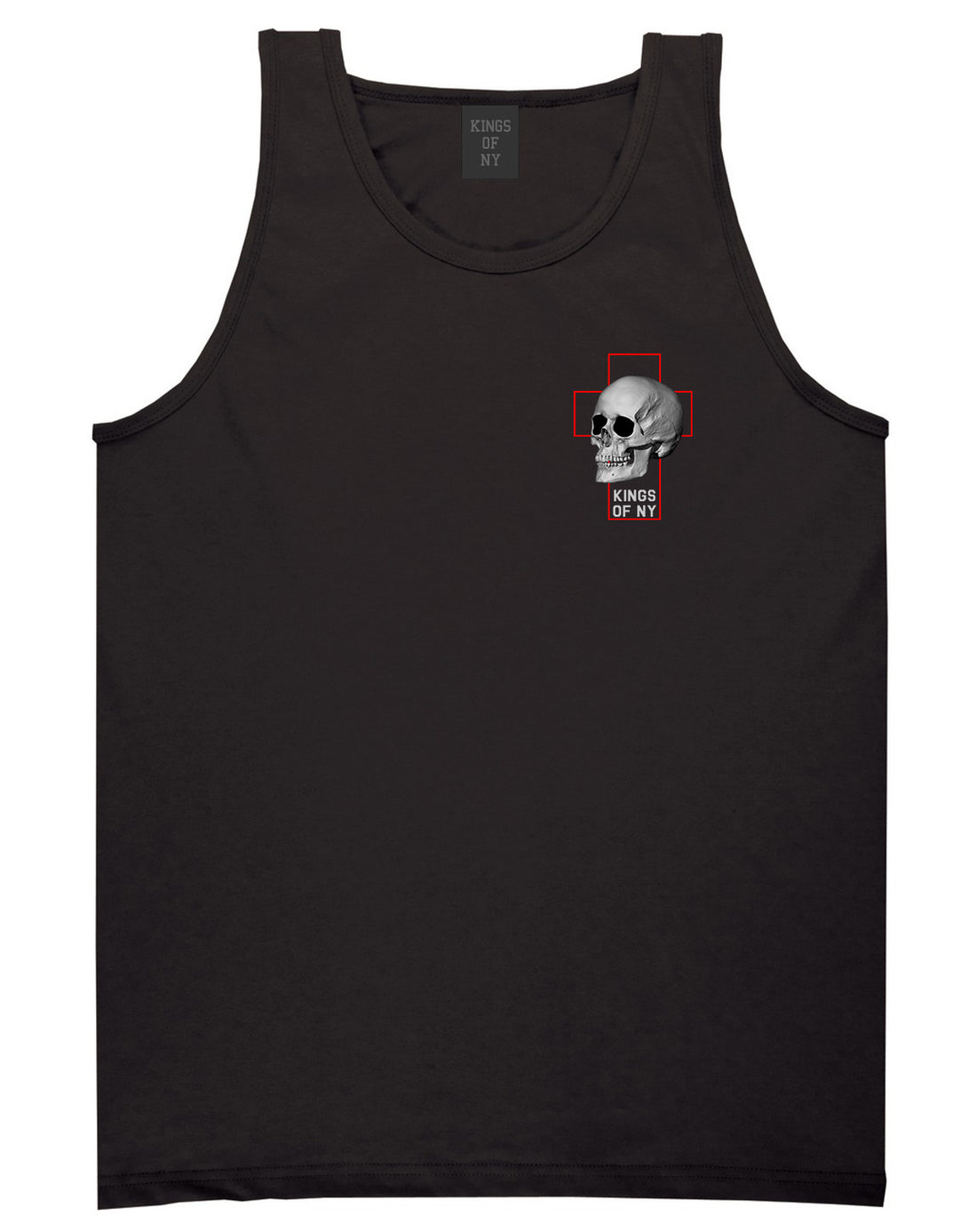 Cross And Skull Chest Mens Tank Top Shirt Black by Kings Of NY