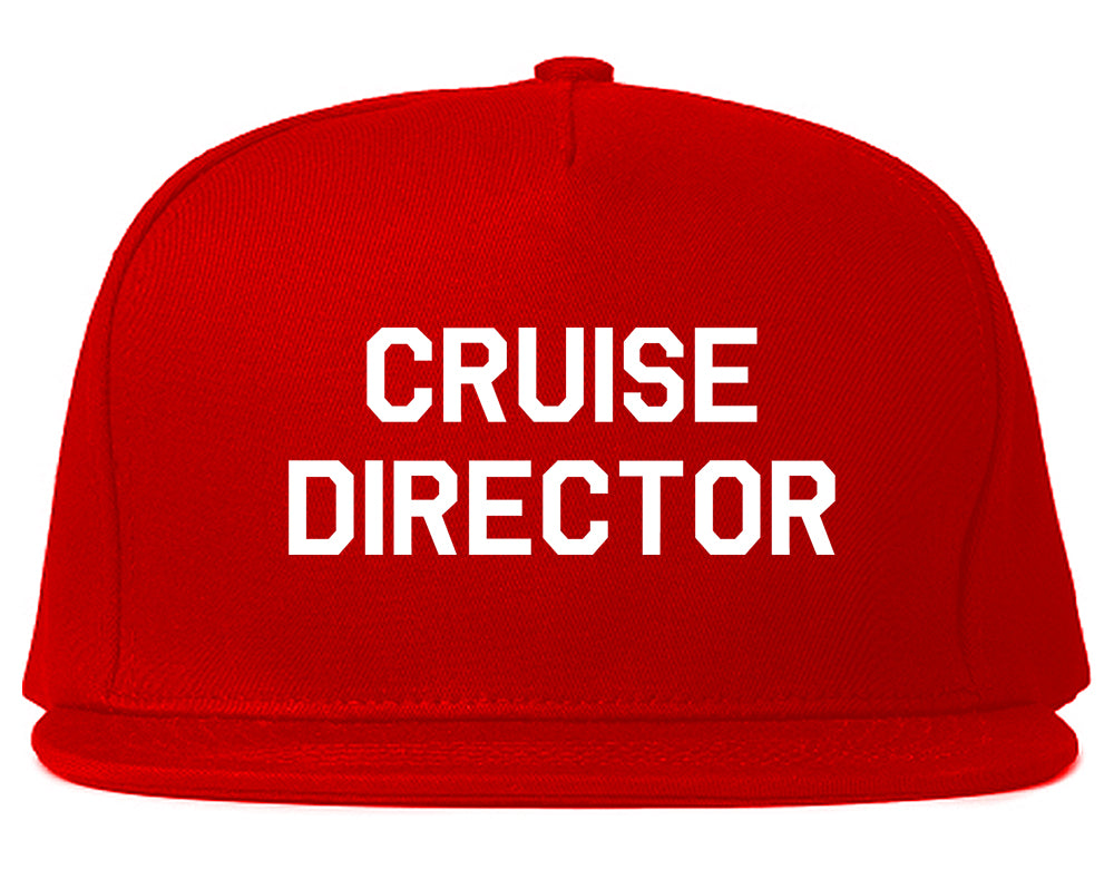 Cruise_Director Mens Red Snapback Hat by Kings Of NY