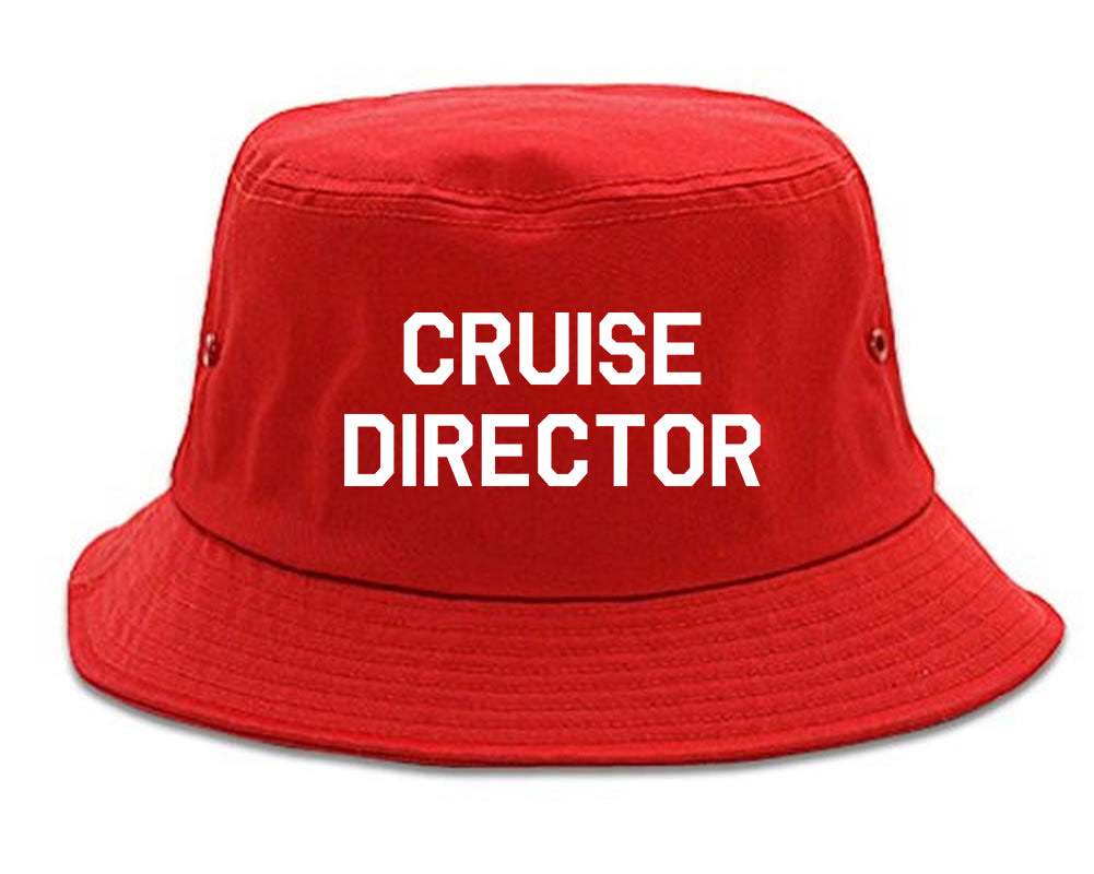 Cruise_Director Mens Red Bucket Hat by Kings Of NY