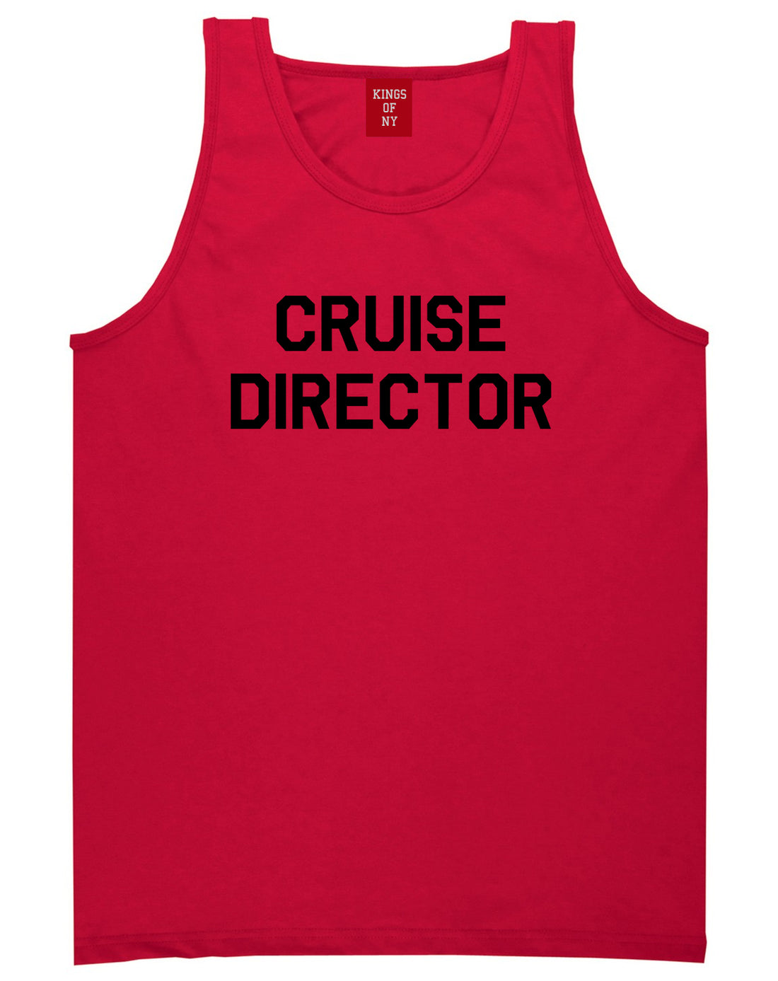 Cruise_Director Mens Red Tank Top Shirt by Kings Of NY