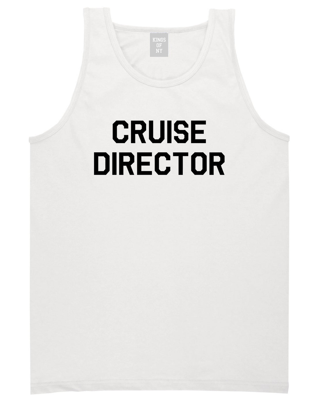 Cruise_Director Mens White Tank Top Shirt by Kings Of NY