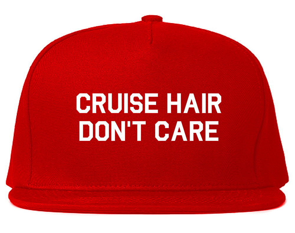 Cruise_Hair_Dont_Care Mens Red Snapback Hat by Kings Of NY