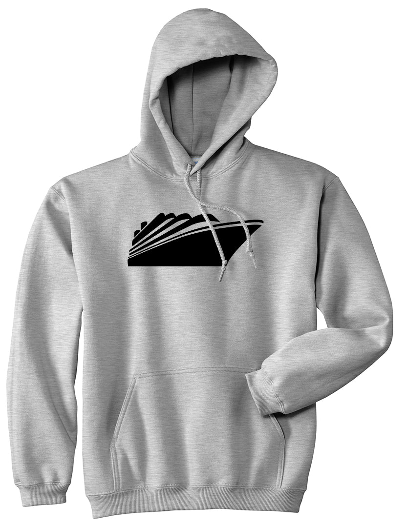 Cruise Ship Mens Grey Pullover Hoodie by Kings Of NY