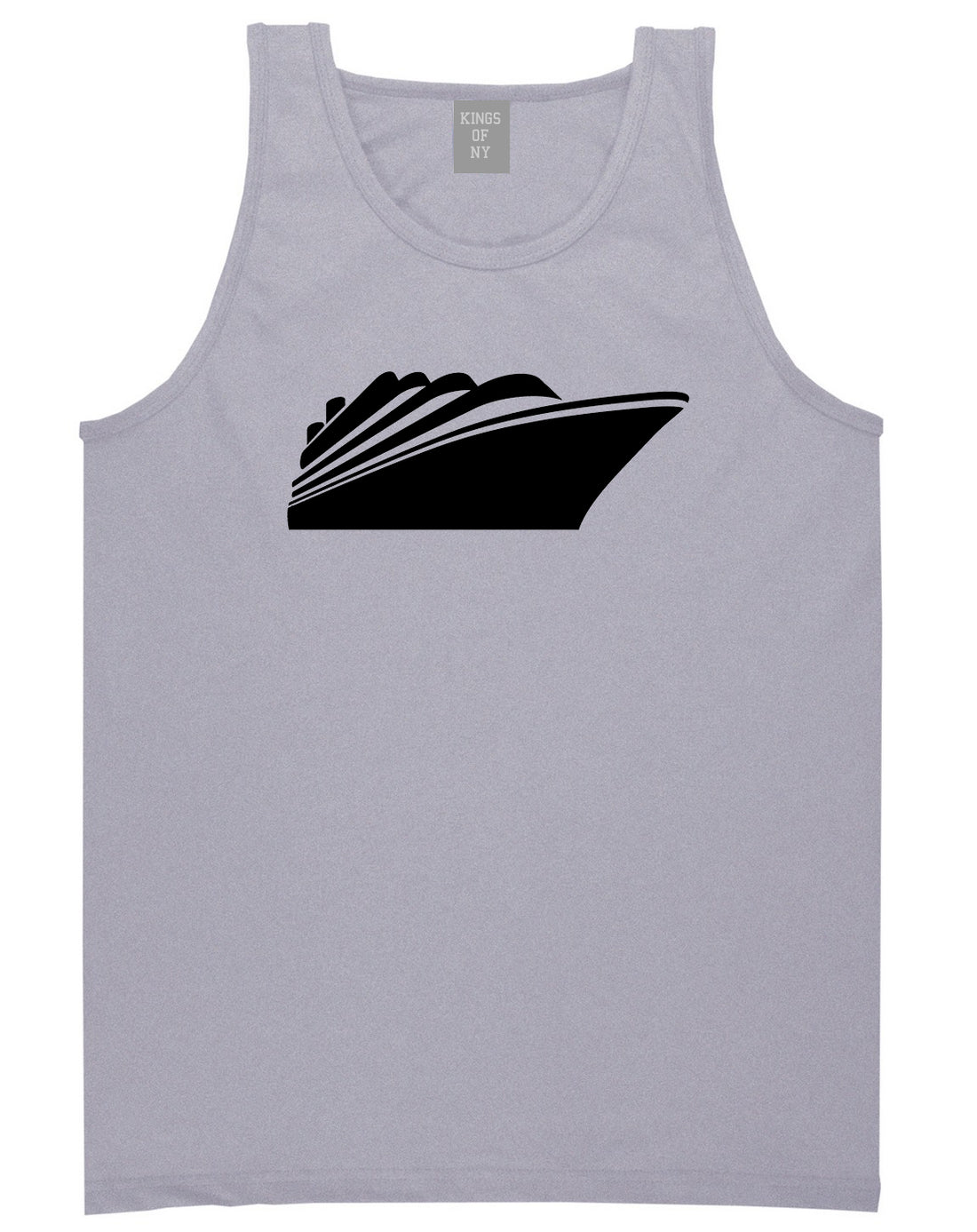 Cruise_Ship Mens Grey Tank Top Shirt by Kings Of NY