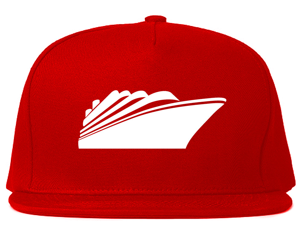 Cruise_Ship Mens Red Snapback Hat by Kings Of NY