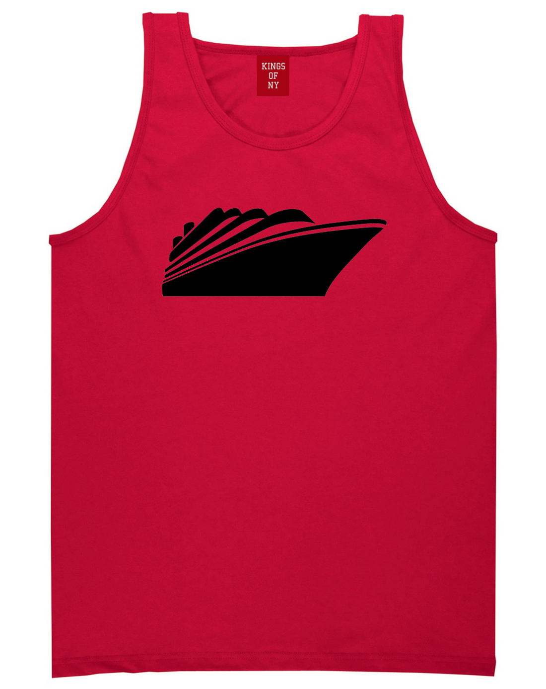Cruise_Ship Mens Red Tank Top Shirt by Kings Of NY