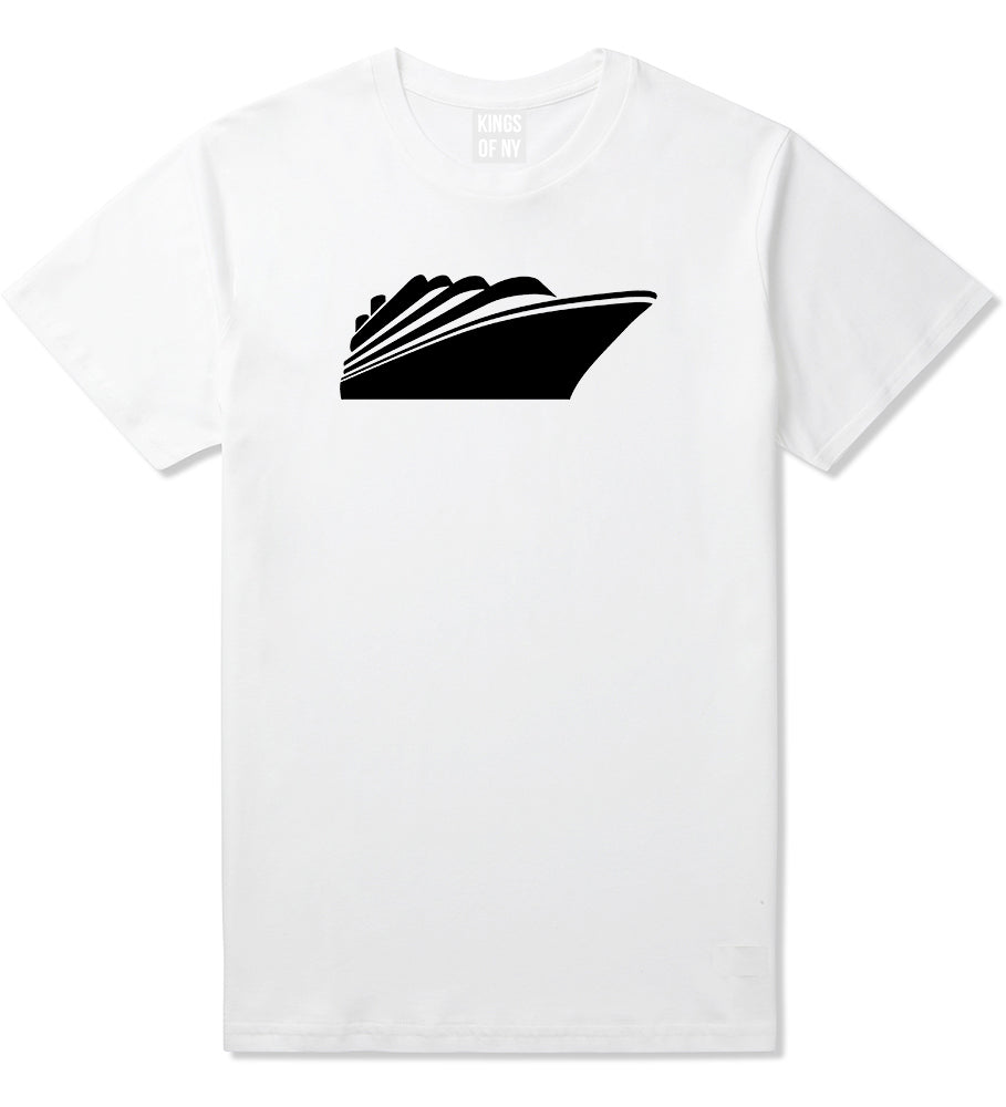 Cruise_Ship Mens White T-Shirt by Kings Of NY