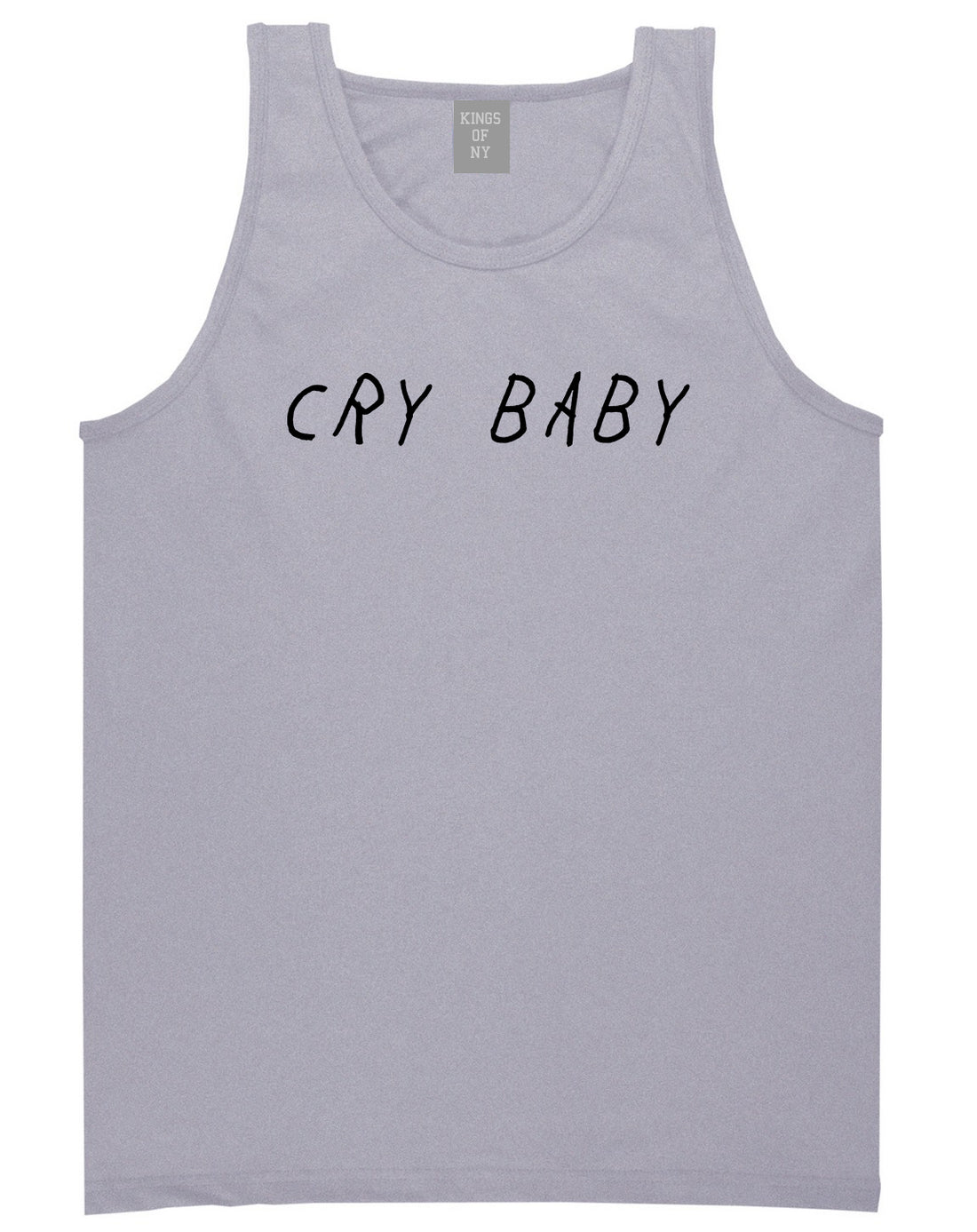 Cry_Baby Mens Grey Tank Top Shirt by Kings Of NY
