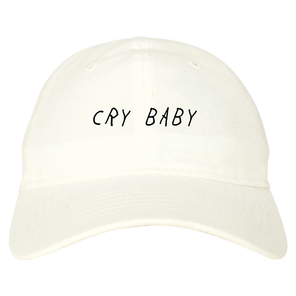 Cry_Baby Mens White Snapback Hat by Kings Of NY
