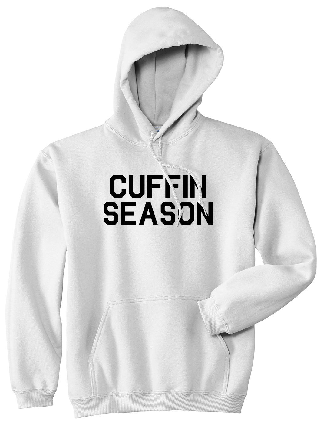 Cuffin Season Mens Pullover Hoodie White