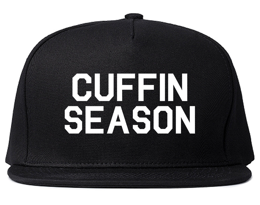 Cuffin Season Mens Snapback Hat Black