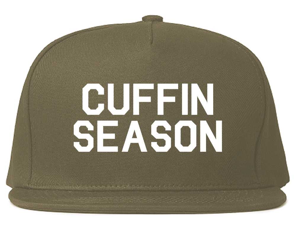 Cuffin Season Mens Snapback Hat Grey