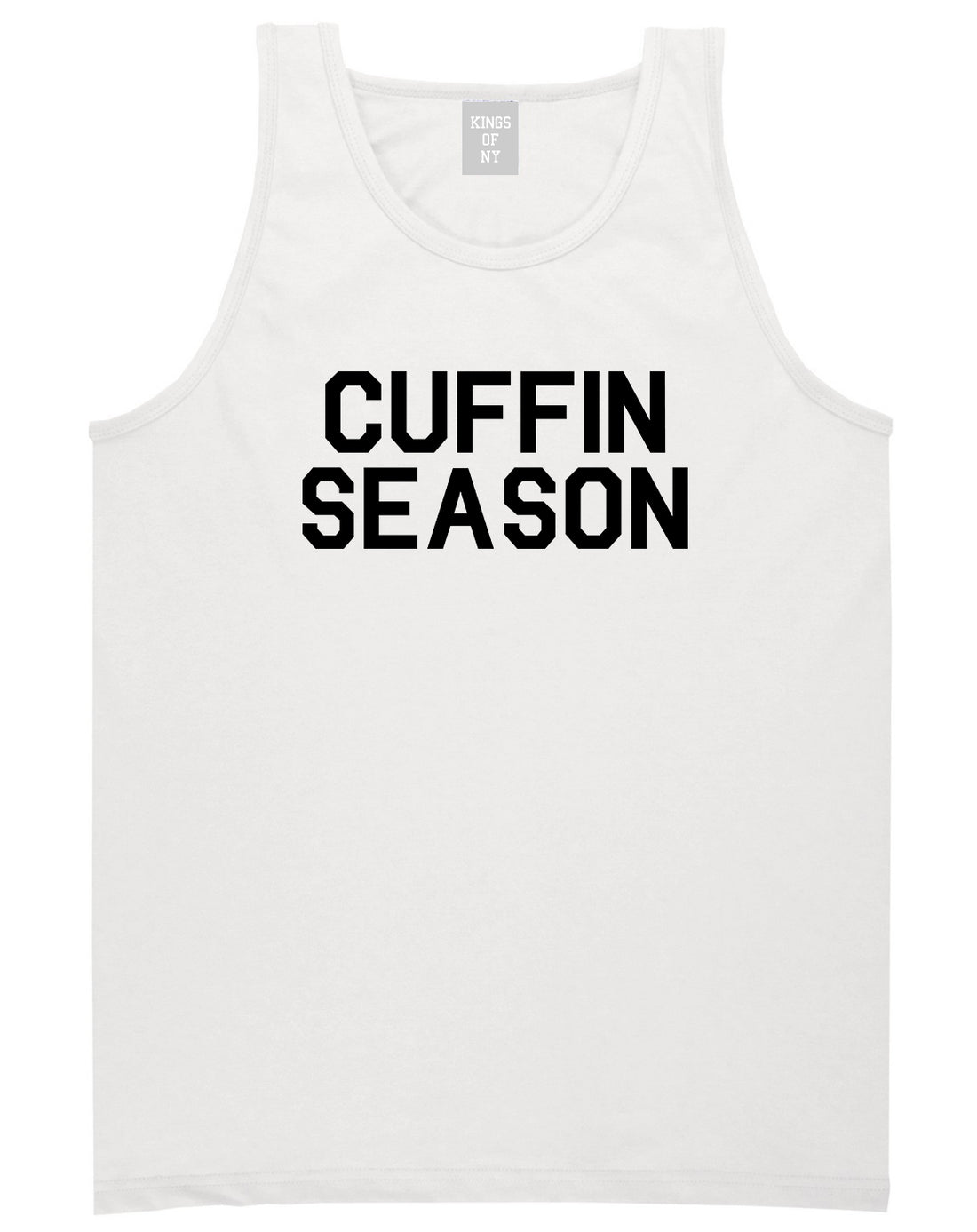 Cuffin Season Mens Tank Top Shirt White